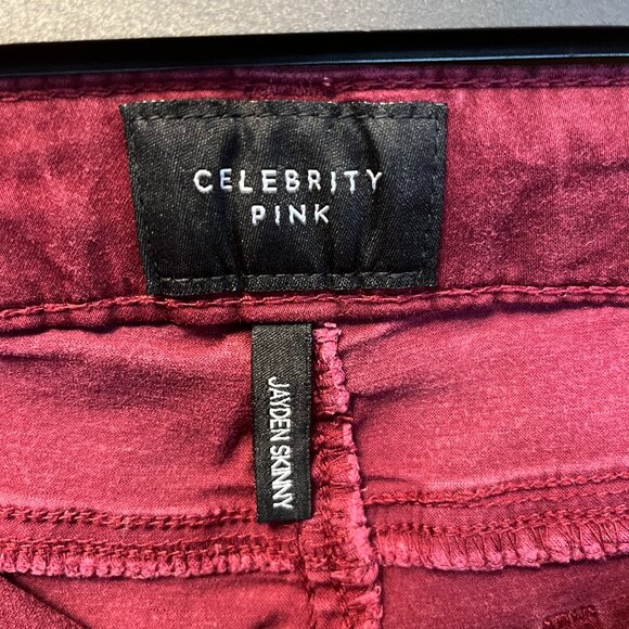 Maroon Celebrity Pink Jayden Skinny Jeans - Picture 4 of 6